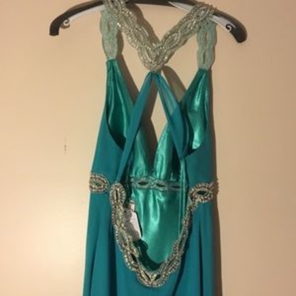 Seafoam Green/Teal Prom/Event Dress. NWT. Gorgeous - Picture 5 of 8